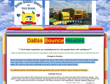 Tablet Screenshot of dallasbouncehouses.com